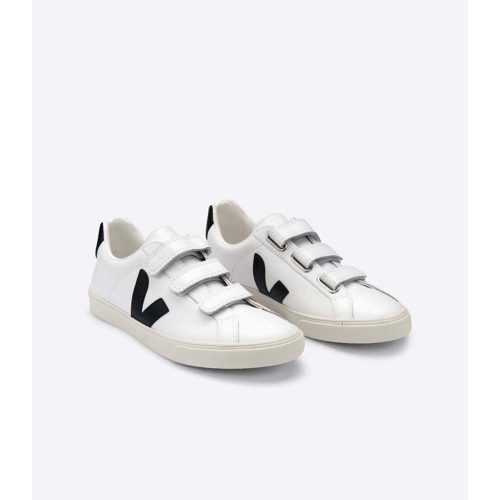 Veja 3-LOCK LEATHER Sneakers Dames White/Black | BE 610QMA